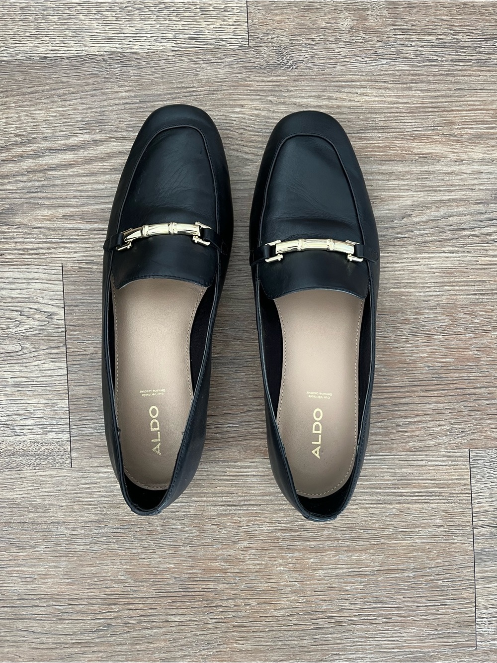 ALDO Women's Black Leather Loafers - Size 9